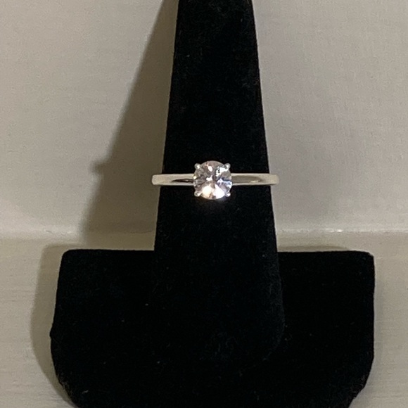 Swarovski Cubic Zirconia and Sterling Silver Solitaire Ring - Picture 9 of 10